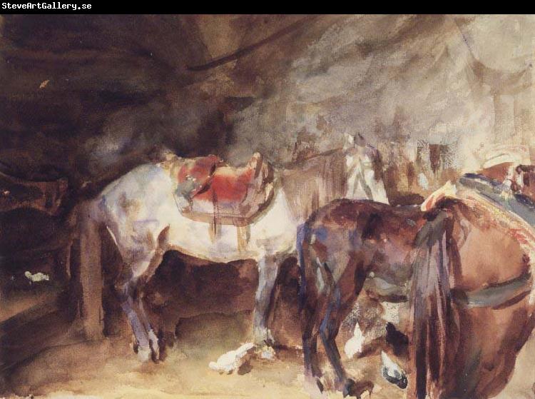 John Singer Sargent Arab Stable